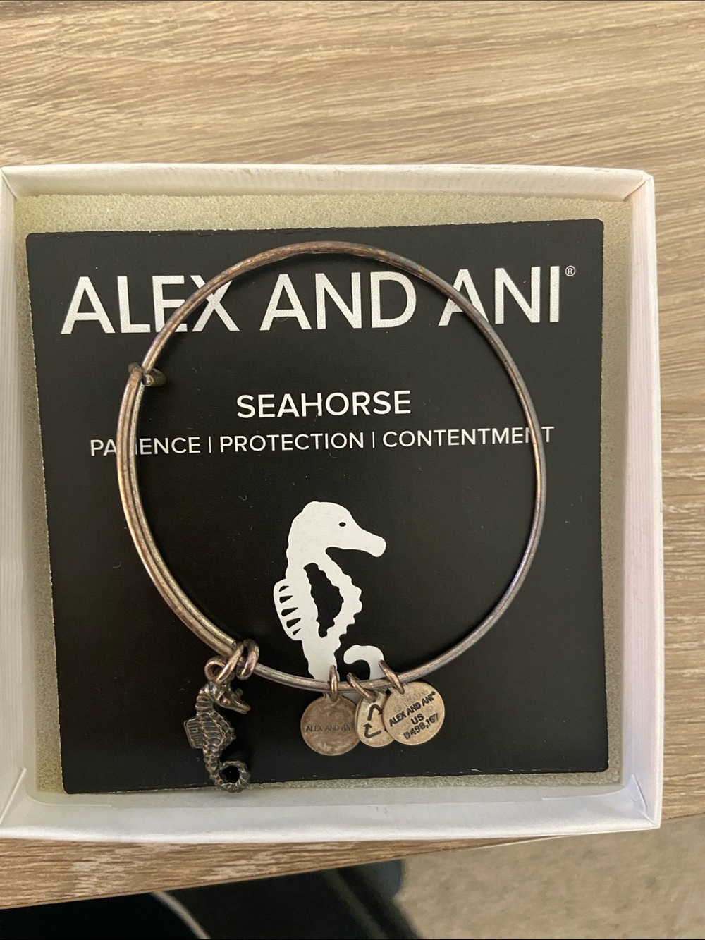 Alex and Ani Seahorse Charm Bangle